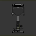 Black and Yellow Stationary Bike with Digital Display Adjustable Seat and Ergonomic Frame