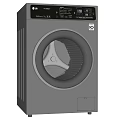 Haier Front Load Gray Washing Machine With Transparent Door And Digital Control Panel