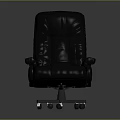 Dark Red Leather Office Chair With Adjustable Backrest Armrests And Wheels