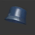 Blue Denim Flat Top Bucket Hat Stylish Casual Everyday Fashion Wear