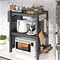 Kitchen Storage Rack With Oven Air Fryer Mixer And Utensils