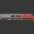 Modern Red And Yellow Streamlined Train With Windows And Roof Vents Design