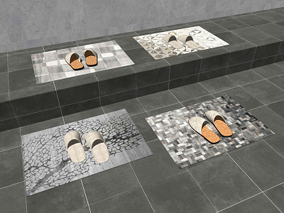 Modern Slippers Toilet Slippers Floor Mat Combination model