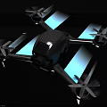 Commercial Drone With Four Propellers High Resolution Camera And Sleek Design 3d model