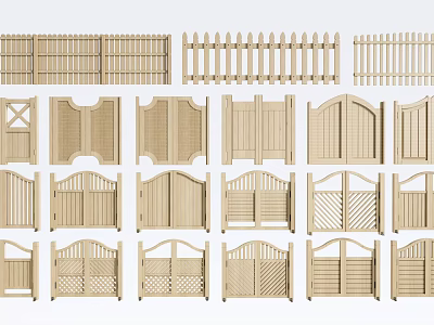 Wooden Railings With Various Designs and Styles For Home Exteriors 3d model