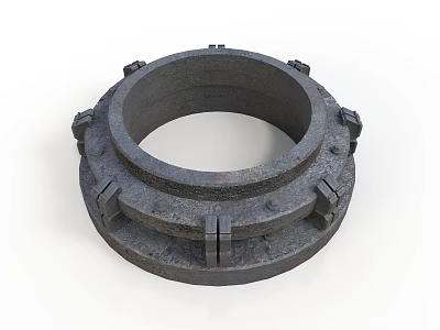 Heavy Duty Industrial Metal Ring Equipment With Bolted Flange Structure 3d model