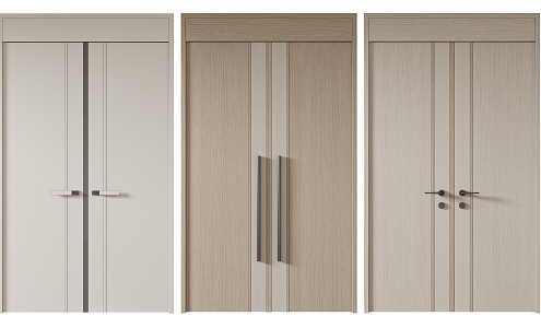 Modern double door 3d model