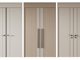 Modern double door 3d model