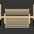 Light Wood Wooden Swing With Arched Frame And Slatted Seat For Garden Furniture