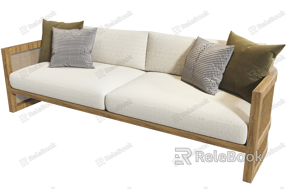 Modern double sofa multiplayer sofa model