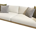 Modern double sofa multiplayer sofa 3d model