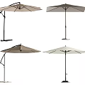 Outdoor Garden Umbrellas In Various Styles With Neutral Colors And Sturdy Poles