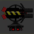 laser tower turret turntable sci-fi tower defense game tower defense sci-fi turret game turret game turret 3d model