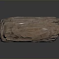 Natural Stone and Wood Fusion Decorative Item with Detailed Surface Patterns