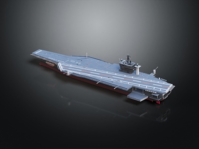 modern warship aircraft carrier ship 3d model