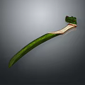 Unique Green Blade Decorative Weapon With Ornate Hilt And Elegant Design