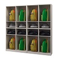 Shelf Display Cabinet Clothes Bag Cabinet Police Cap Police Uniform Clothing Bag Backpack Storage Cabinet Display Rack Iron Cabinet 3d model