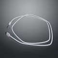 White USB Charging Data Cable With Durable Smooth Surface And Connector Ends