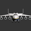 Modern Aircraft Cartoon Transport Aircraft Transport Aircraft 3d model