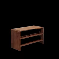 Wooden Shoe Bench With Multi Layer Storage For Organizing Shoes In Entryway