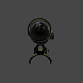 Tactical Black Weapon Rifle Scope With Adjustment Knobs And Mounting Bracket 3d model