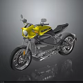 Stunning Modern Yellow Motorcycle With Sleek Body Black Seat And Alloy Wheels