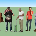Many characters 3d model
