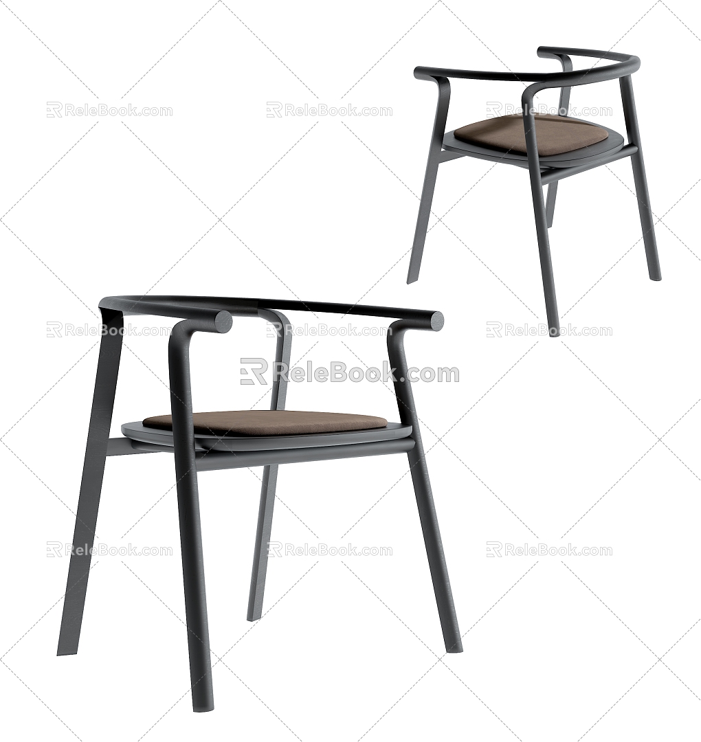 New Chinese style single chair 3d model