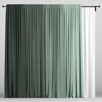 Fabric Curtain Cloth Curtain Gauze Curtain Light Luxury Curtain 3d model