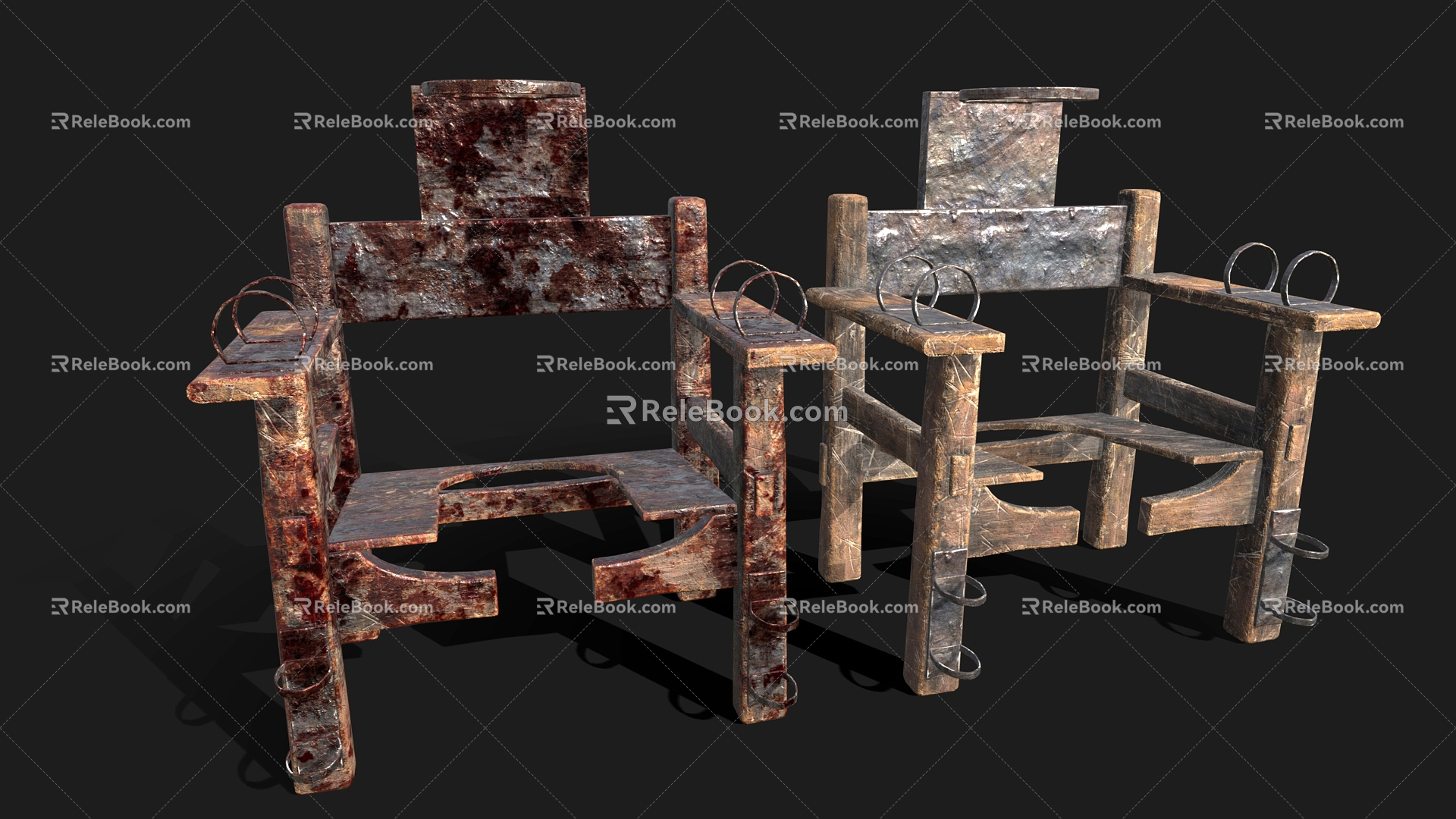 Penalty stool stool cell prison prison 3d model