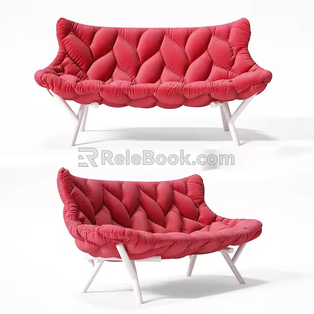 Double sofa 3d model