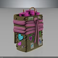 Plant Themed Decorative Brown Box With Pink Ribbons Leaf Stickers Heart Accents And LOVE Label