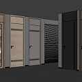 New Chinese Door Room Door Bedroom Door Single Door Toilet Door 3d model