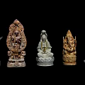 Traditional Cultural Sculpture Carving Featuring Various Religious Figures And Intricate Artistic Details
