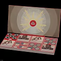 Open Decorative Storage Box With Compartments Photos Red Emblem And Wheat Design