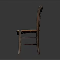 Classic Wooden Leisure Chair With Woven Seat And Elegant Backrest Design