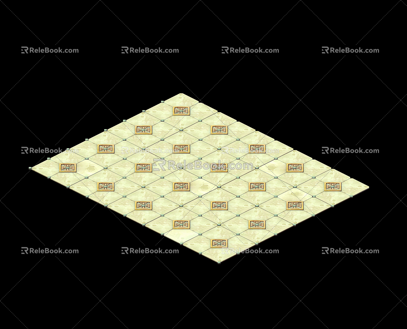 Jianou Floor Ground Pattern Slab Road 3d model