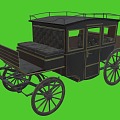 Carriage Ragcar Box Car Old Shanghai 3d model