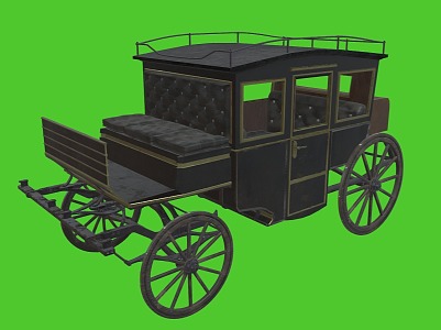 Carriage Ragcar Box Car Old Shanghai 3d model