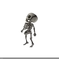 3D Skeletal Organ Model Displaying Skull Rib Cage And Limb Bones Structure