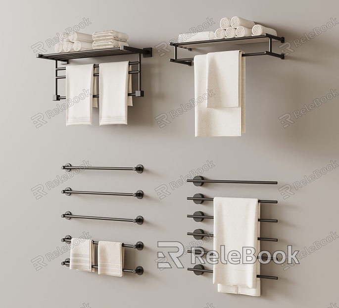 Modern Bathroom Hardware Towel Rack model