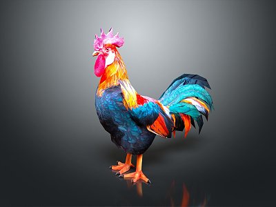 Rooster Sculpture Rooster Statue Sculpture Statue Cultural Relics Realistic Model Cartoon Model PBR 3d model