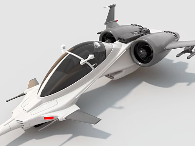 Futuristic Warship With Streamlined Design Cockpit Advanced Engines And Weapons 3d model