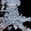 Detailed View Of Complex Mechanical Structure With Worn Metal Components And Rusty Parts