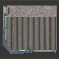 Multi Story Building Model With Ground Floor Shops Various Colored Facades And Upper Floor Balconies