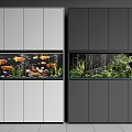 Fish Tank Aquarium Embedded Fish Tank Ornamental Fish Decorative Cabinet 3d model