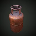 Rusty Copper Metal Gas Cylinder Automotive Part For Vehicle Use