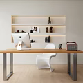 Modern desk and chair combination Office desk and chair combination 3d model