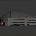 Boston Garden Arena With Dome Structure And Multi Level Front Entrance Windows Design