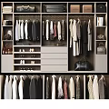 Modern Wardrobe Interior Design With Hanging Clothes Drawers Shelves Shoes And Bags